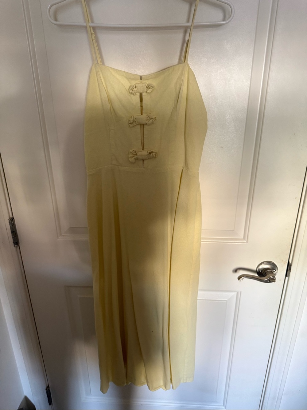 WAYF Yellow Midi Dress